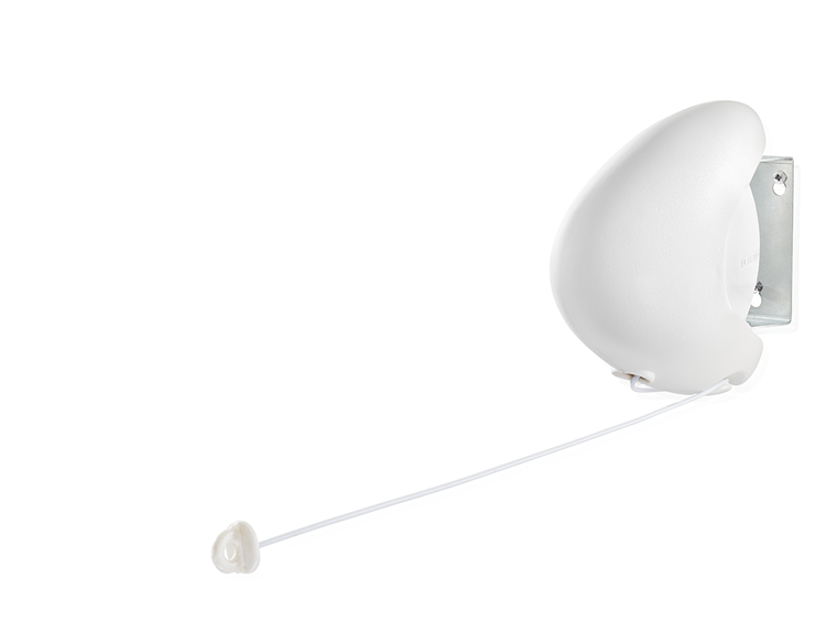 Corde de séchage murale Leifheit rollfix single 80 palangre - longueur de séchage 8 m - suspendue - blanc