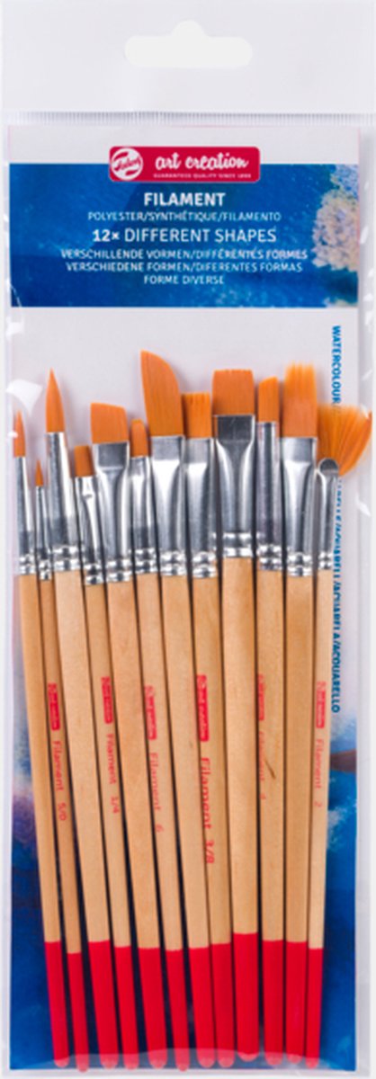 Talens art creation aquarelpenselen set van 12 - polyester