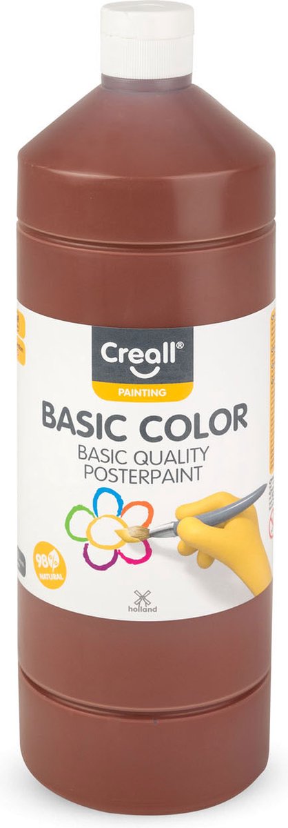 Peinture scolaire Creall marron foncé, 1 litre