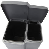 Curver Pedal Bin Duo 15L 6L Silver