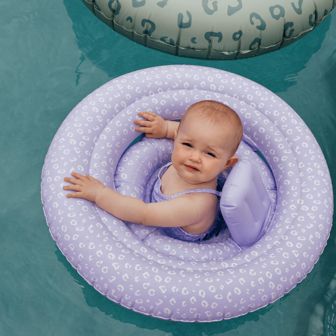 Léopard | flotteur bébé lilas 0-1 ans