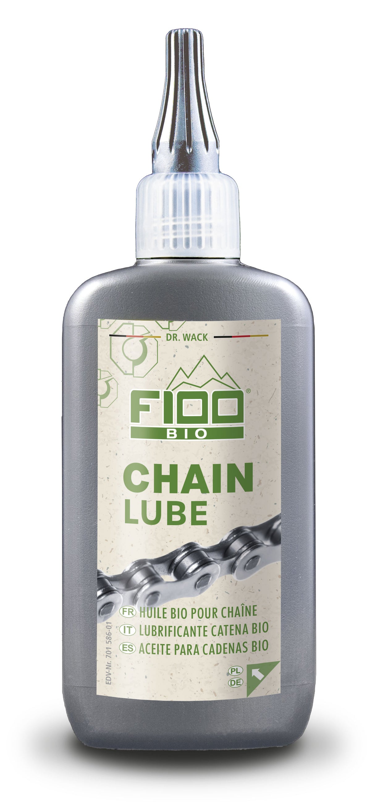 Drwack Bio Chain Lubricy Dr. Wack F100 Bio Chain Lube Drippelflesje at 100ml