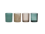 Hakbijl ensemble de photophores en verre 4 pièces ø8xh9cm