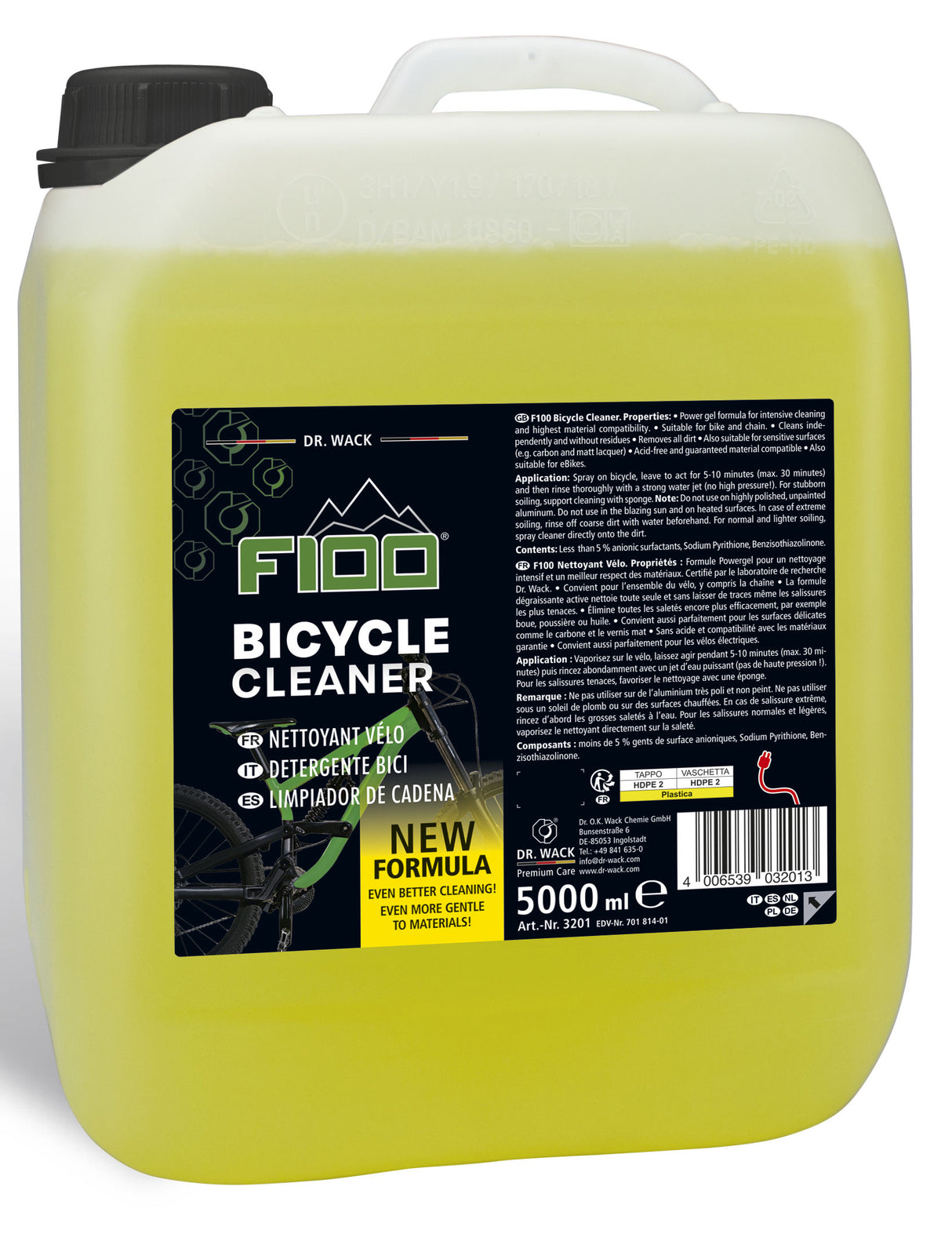 Drwack Bicycle Cleaner Dr. Wack F100 Cykelrengöring för verkstaden 5 liter