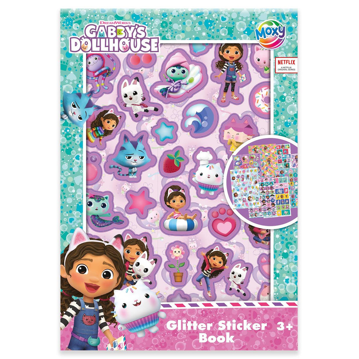 Creative craft group moxy gabby livre d'autocollants à paillettes - a5
