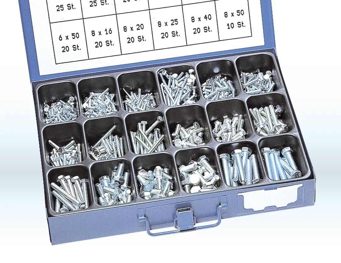 Assortiment de boulons hexagonaux Dresselhaus, vis en acier din 933 8545