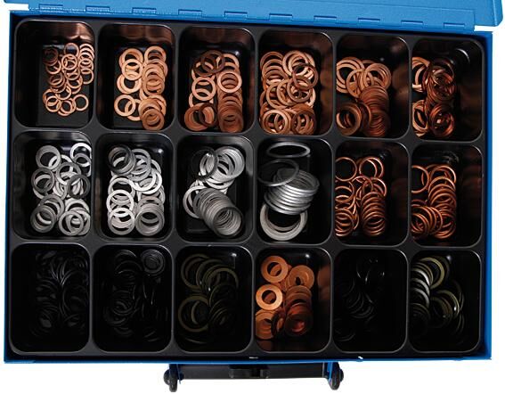 Assortiment de bagues d'étanchéité Dresselhaus, rondelles universelles