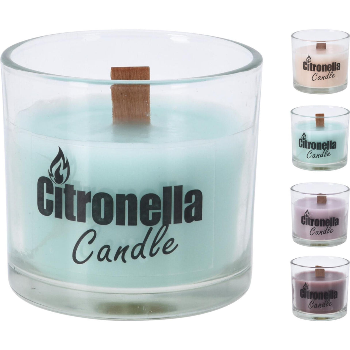 Bougie Pro Garden à la citronnelle dans un pot en verre