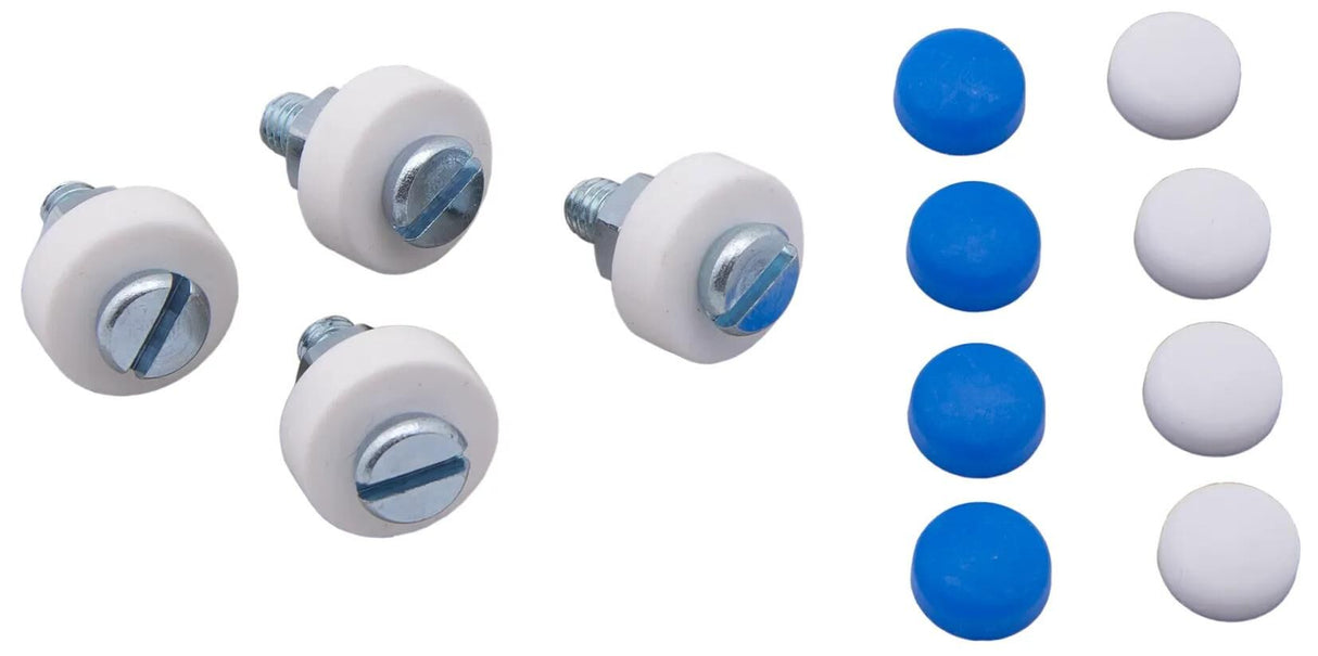 Assortiment de vis pour plaque d'immatriculation Dresselhaus sb-mix numéro de plaque d'immatriculation sb-m 6x20 capuchons (bleu+blanc)