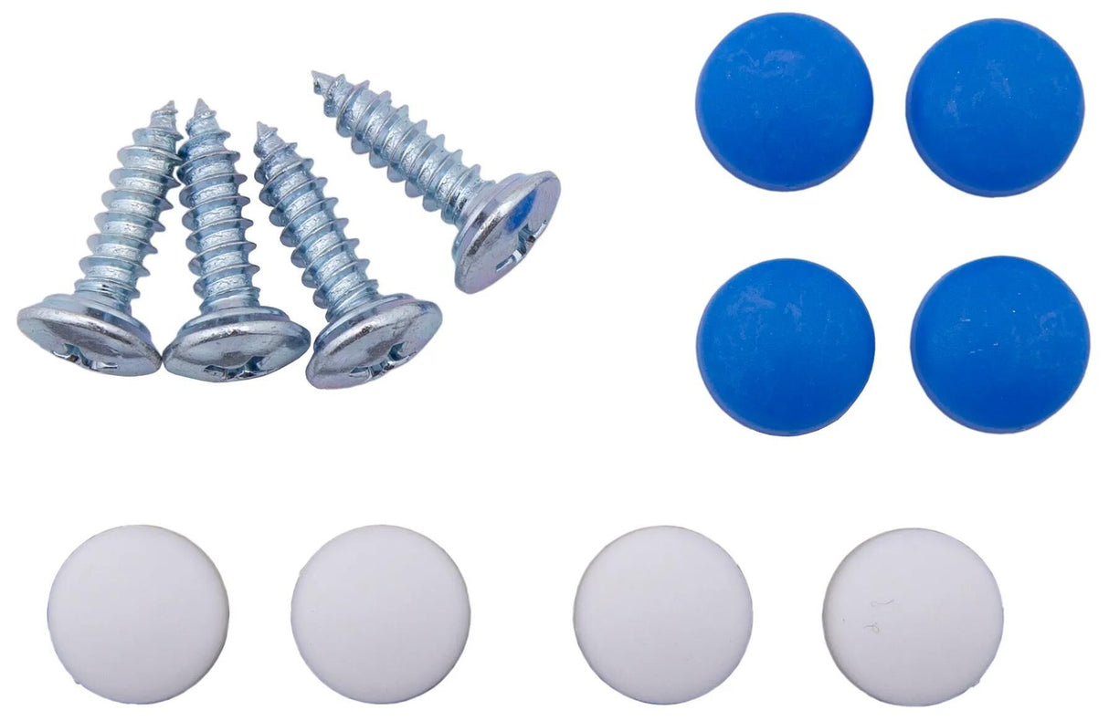 Assortiment de vis pour plaque d'immatriculation Dresselhaus sb-mix numéro de plaque d'immatriculation sb-m 4,8x16 capuchons (bleu+blanc)