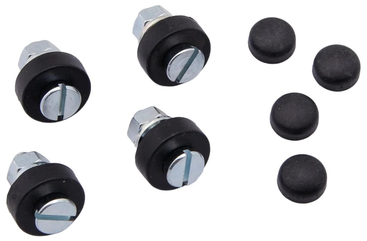 Assortiment de vis pour plaque d'immatriculation Dresselhaus sb-mix numéro de plaque d'immatriculation sb-m 6x20 capuchons (noir)