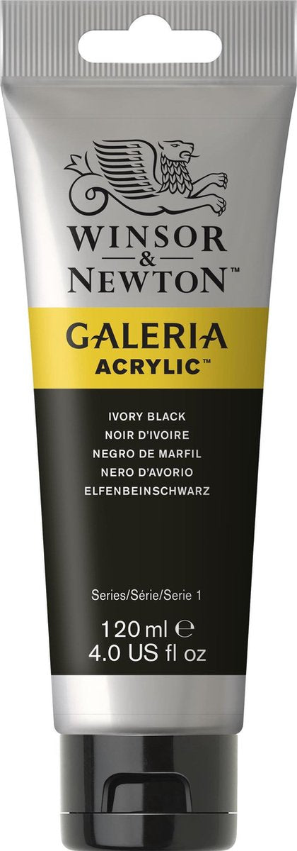 Winsor Newton Galeria acrylique 120ml noir ivoire