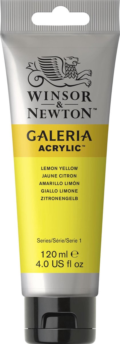 Winsor newton galeria acrylique 120ml jaune citron