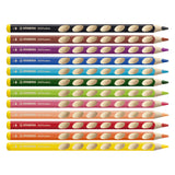 Crayons de couleur Stabilo Easycolors à gauche - Horaire - 12 pcs. + taille-crayon