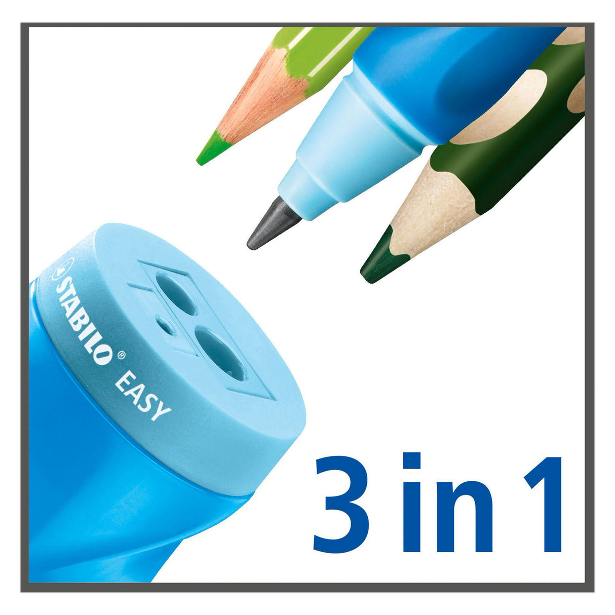 Stabilo Easysharpener - 3 en 1 crayon Sharper - gauche - rose
