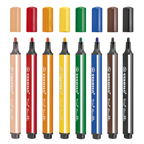 Stabilo trio scribbi étui à feutres 8 couleurs