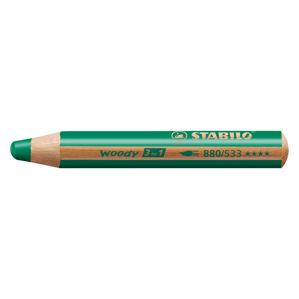 Stabilo Woody 3 en 1 - crayon multi-talents - vert foncé