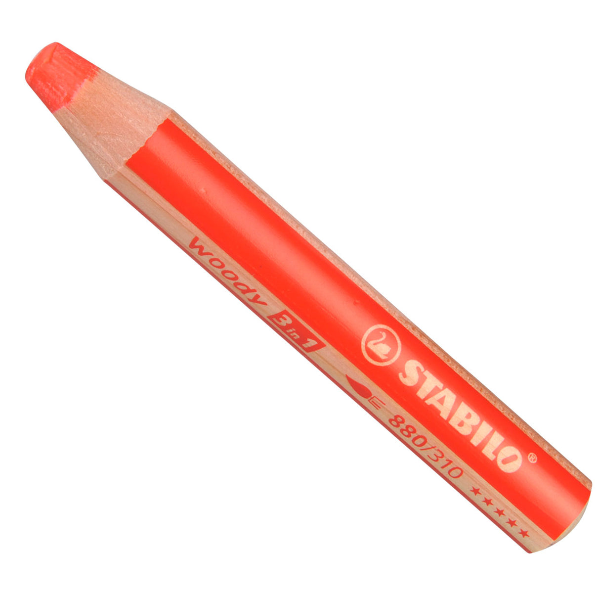 Stabilo Woody 3 en 1 - crayon multi-talents - rouge - par pièce