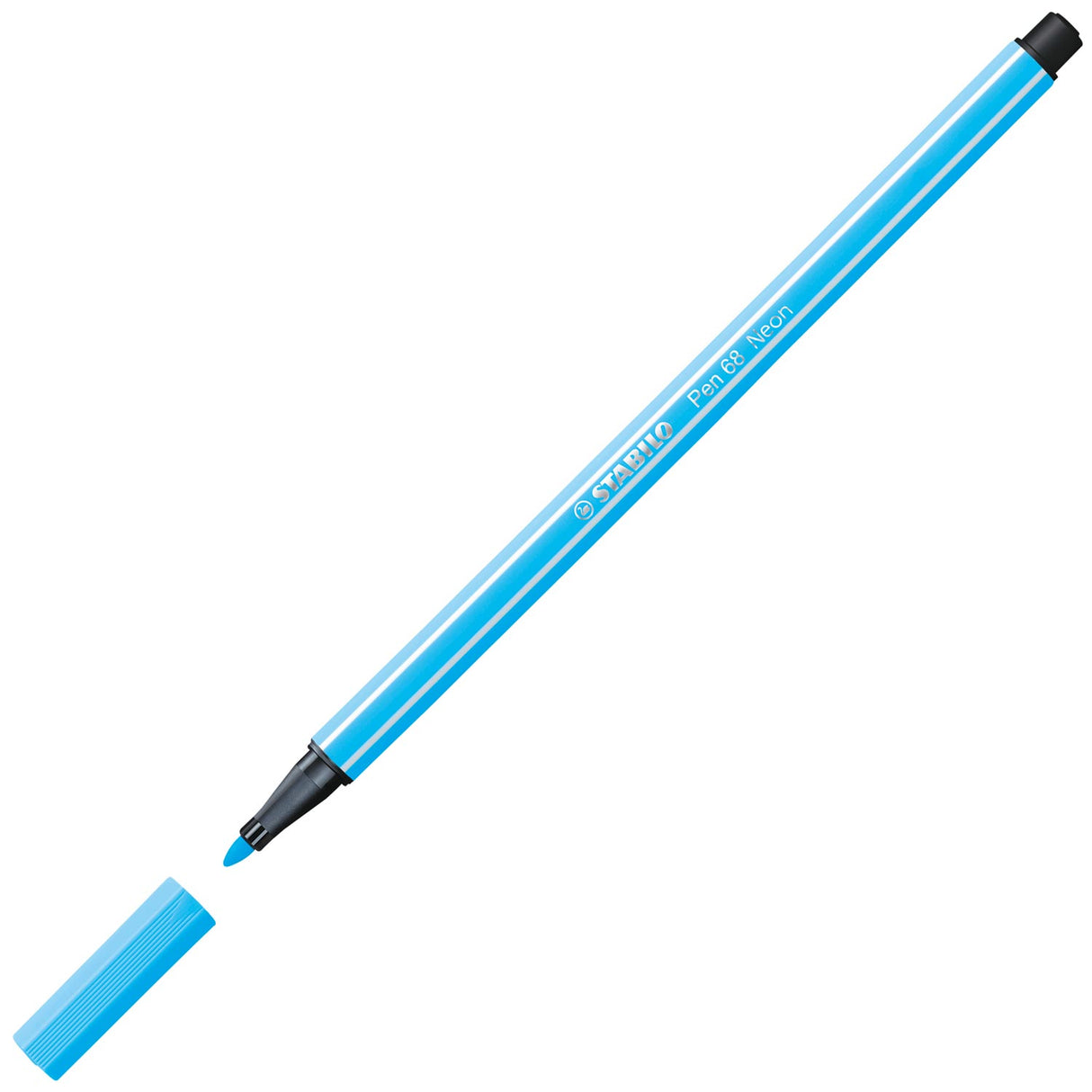 Stabilo pen 68 - viltstift - fluoriserend blauw (68 031)