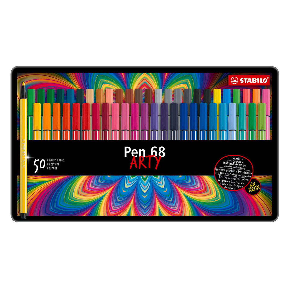 Stabilo Pen 68 i Metal Box, 50: e.