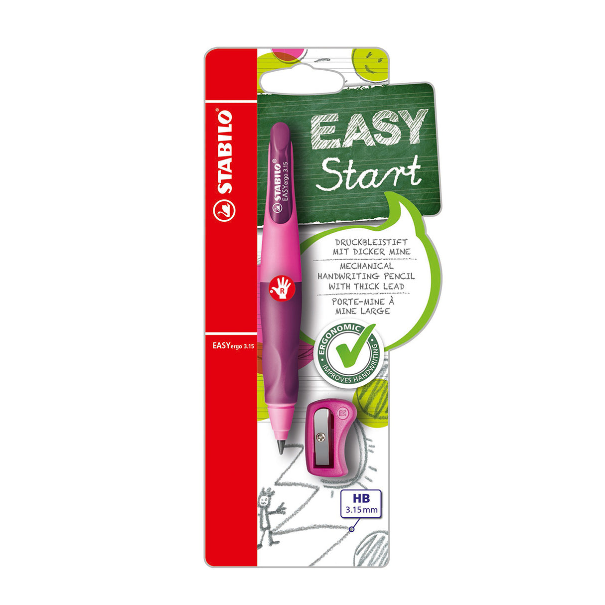 Stabilo Easyergo 3.15 Right -handed - Pink