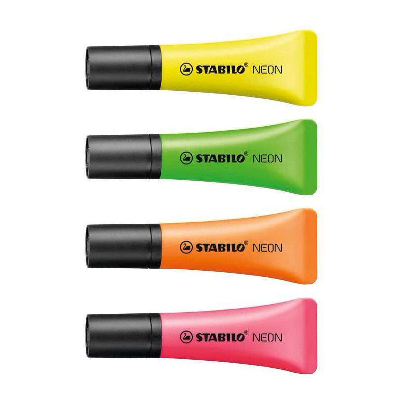 Stabilo néon - surligneur - lot de 4 pièces