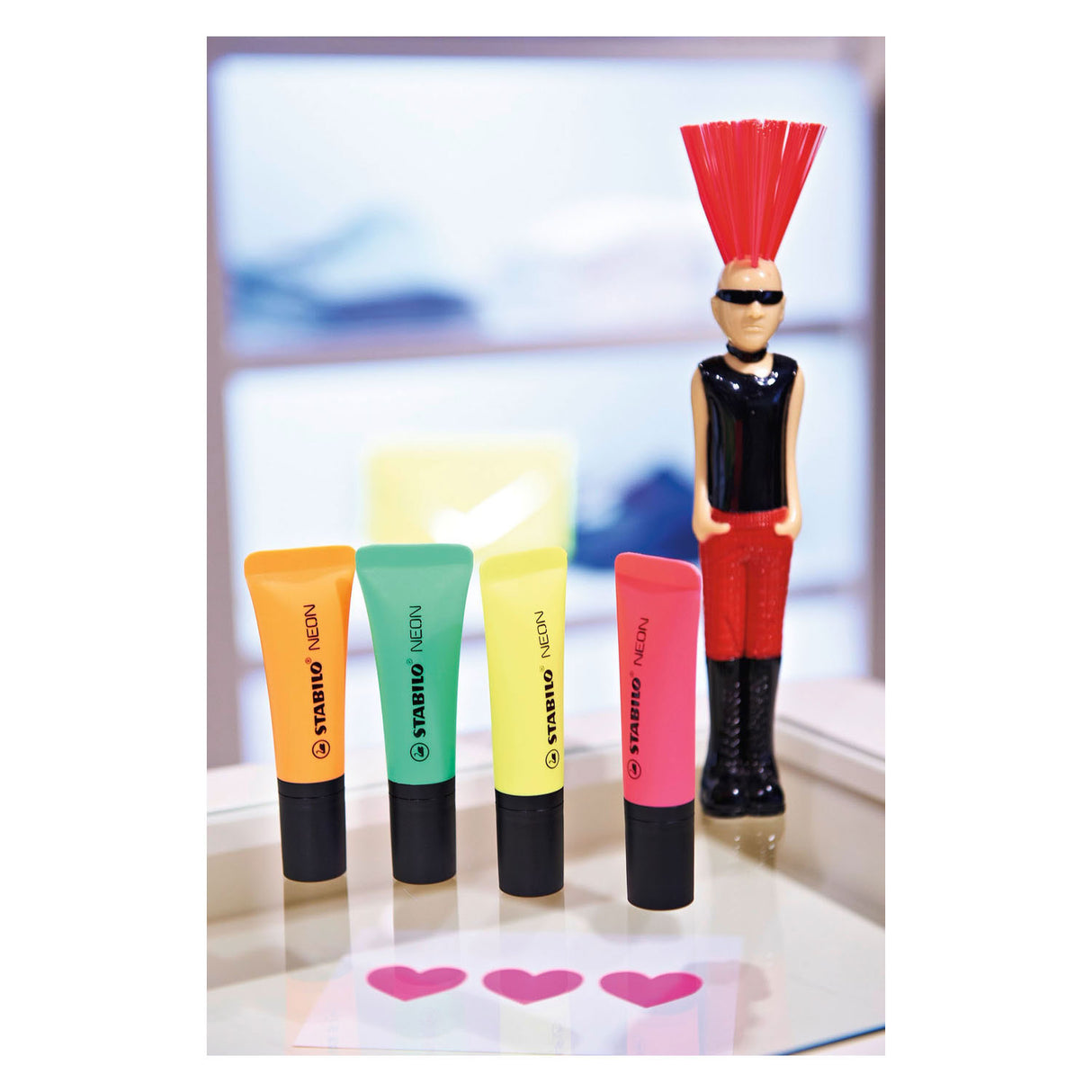 Stabilo néon - surligneur - lot de 4 pièces