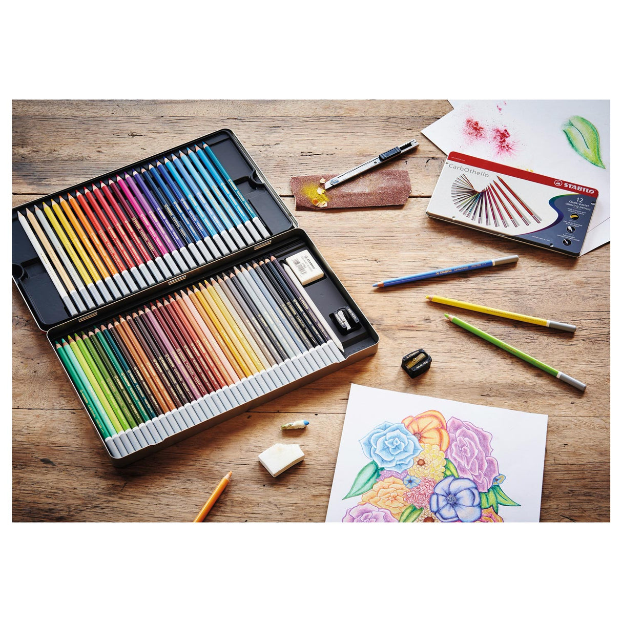 Stabilo carbothello -crayon de couleur pastel citron vert - vert viridien