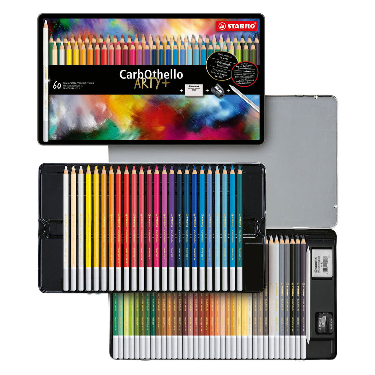 Crayons de couleur stabililo carbothello en métal, 60e.