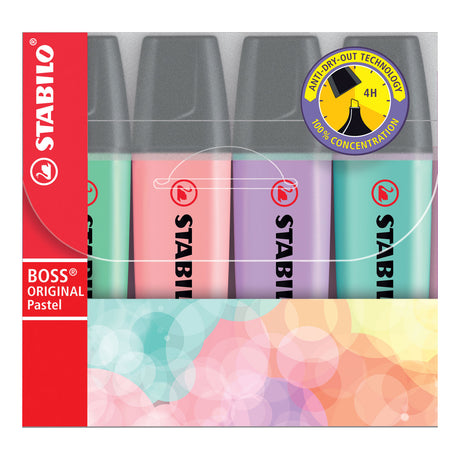 Stabilo boss original pastel - surligneur - lot de 4 pièces