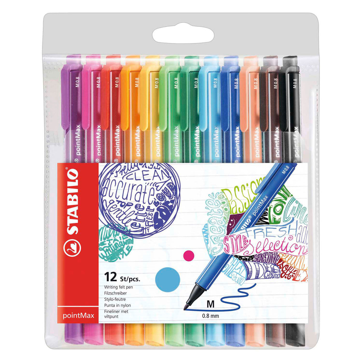 Stabilo Pointmax Felt -Tip stylos, 12st.