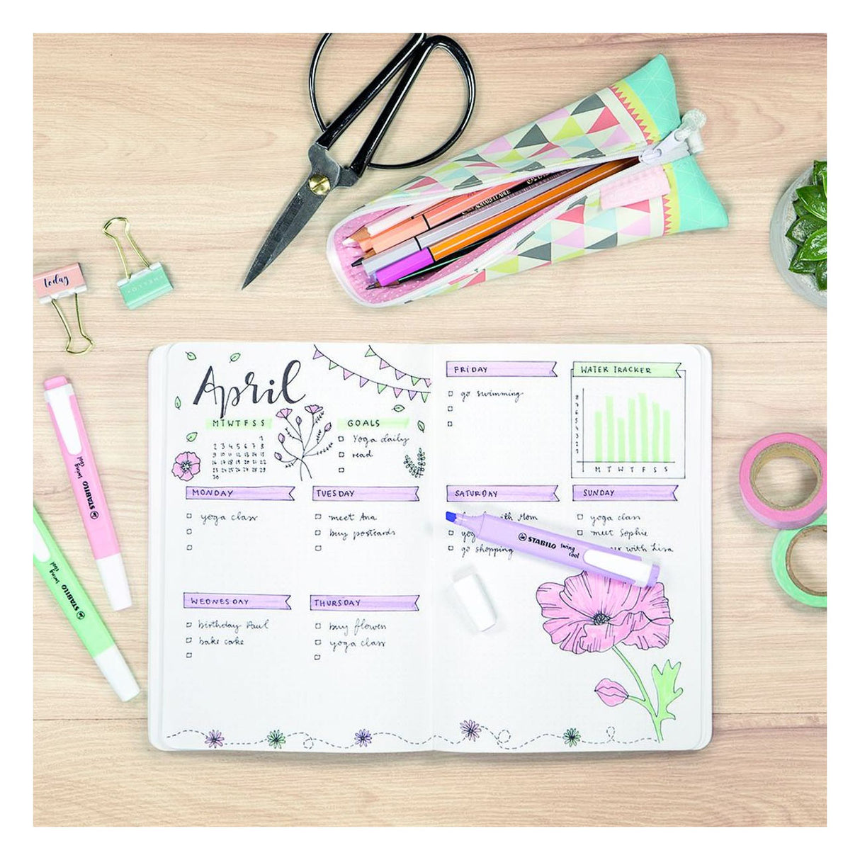 Stabilo swing cool pastel - surligneur - lot de 6 pièces