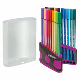 Feutre Stabilo 68 colorparade rose anthracite boîte de 20 pièces