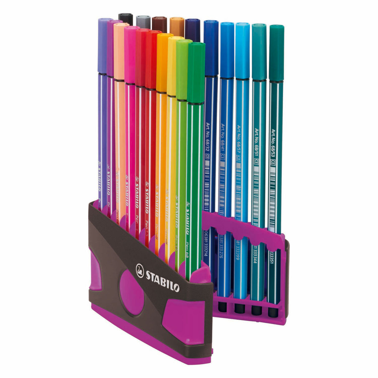 Feutre Stabilo 68 colorparade rose anthracite boîte de 20 pièces