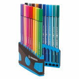Feutre Stabilo 68 colorparade bleu anthracite boîte de 20 pièces