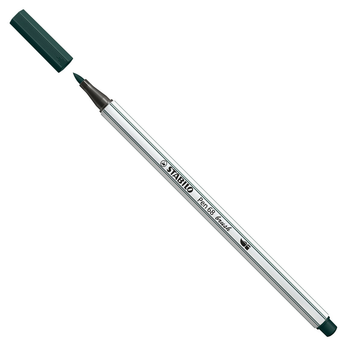 Stabilo pen 68 pinceau - feutre - vert terre (63)