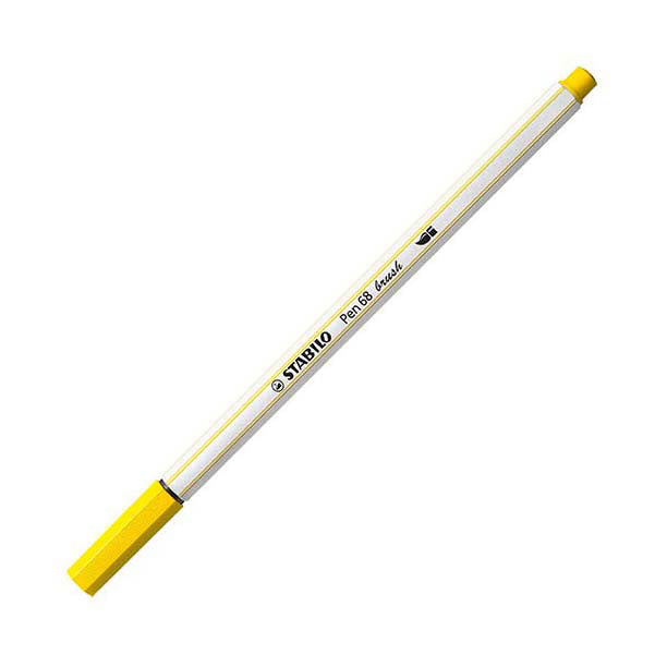 Stabilo pen 68 pinceau - feutre - jaune (44)