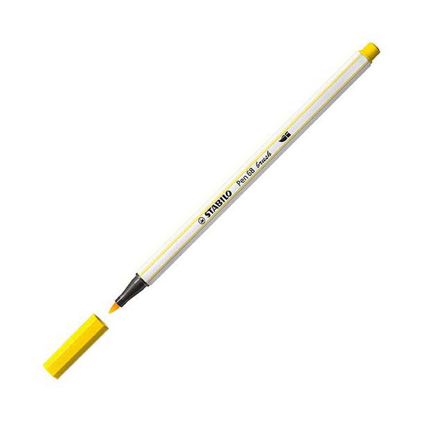 Stabilo pen 68 pinceau - feutre - jaune (44)