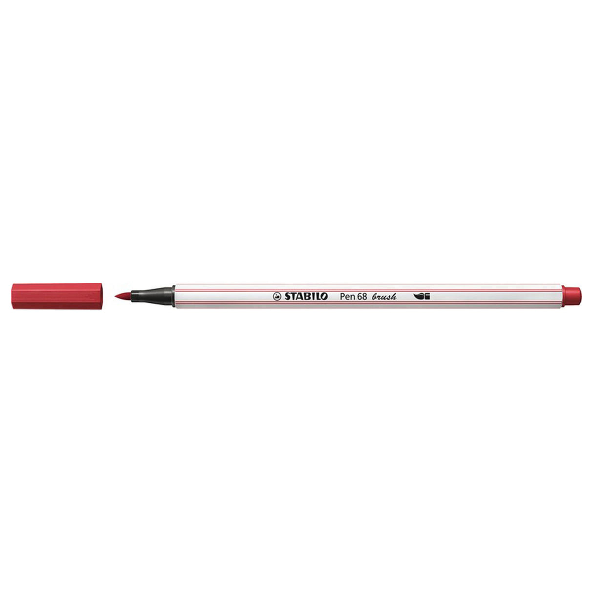 Stabilo Pen 68 Brush 50 - mörkröd