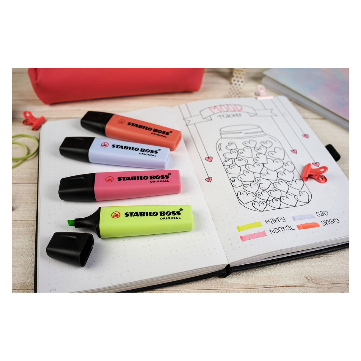 Stabilo boss original pastel - surligneur - lot de 8 pièces