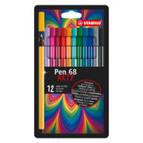 Stabilo Pen 68 Felt -tip penner Arty, 12.