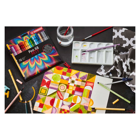 Stylo Stabilo 68 - feutre - arty - lot de 12 sets