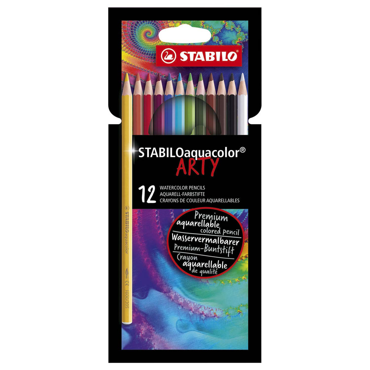 Crayons de couleur Aquacolor Stabilo Arty, 12e.