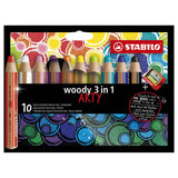 Crayons de couleur arty stabililo arty 10 couleurs + crayon plus net