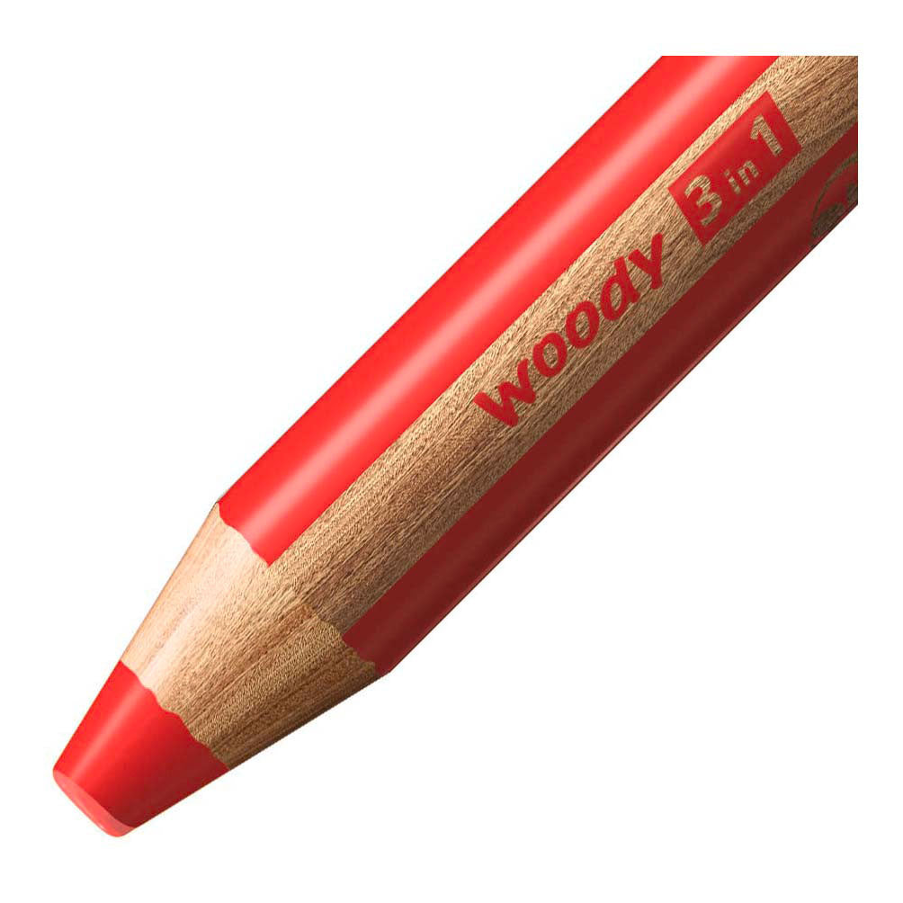 Abi stlo woody 3 en 1 - crayon de couleur aux multiples talents - arty - set 10 pcs. + taille-crayon