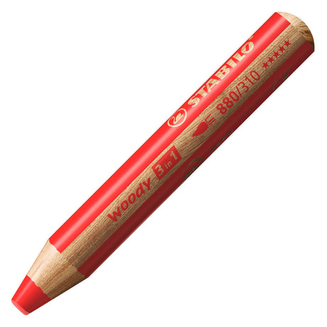 Stabilo Woody 3 en 1 - crayon de couleur aux multiples talents - arty - set 18 pcs. + taille-crayon