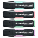 Stabilo Green Boss Pastel Marking Marker Set med 4 stykker