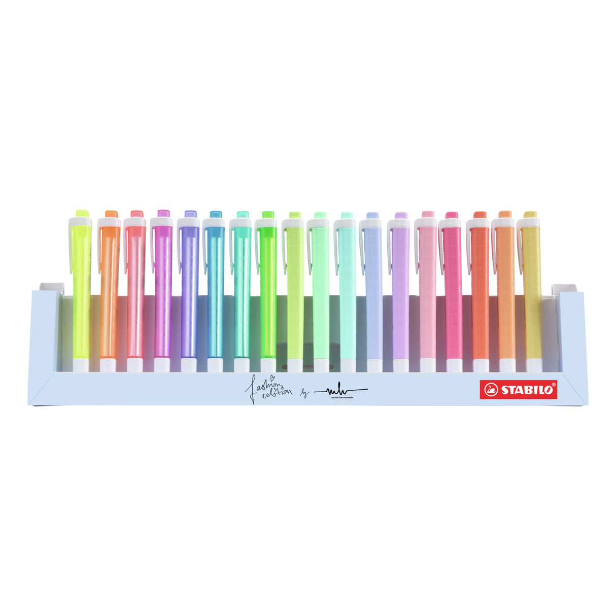 Stabilo swing cool - surligneur - parfait pour les déplacements - pastel standard - set de bureau avec 18 couleurs
