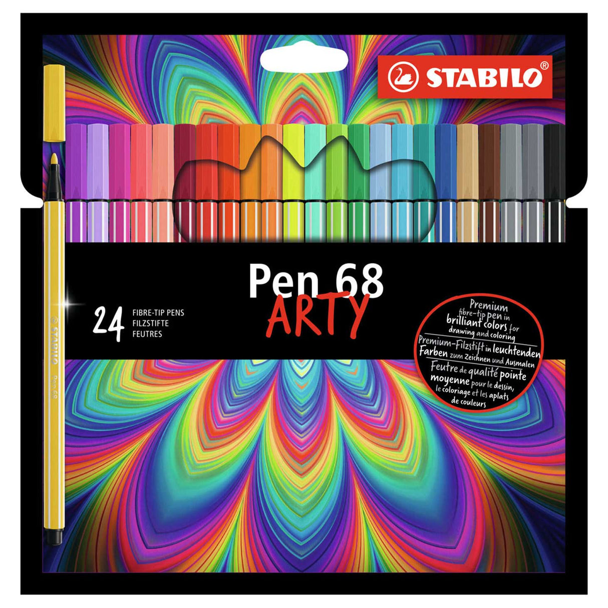 Stabilo Pen 68 arty gefillt -Tip Pensiounen 24 Stécker