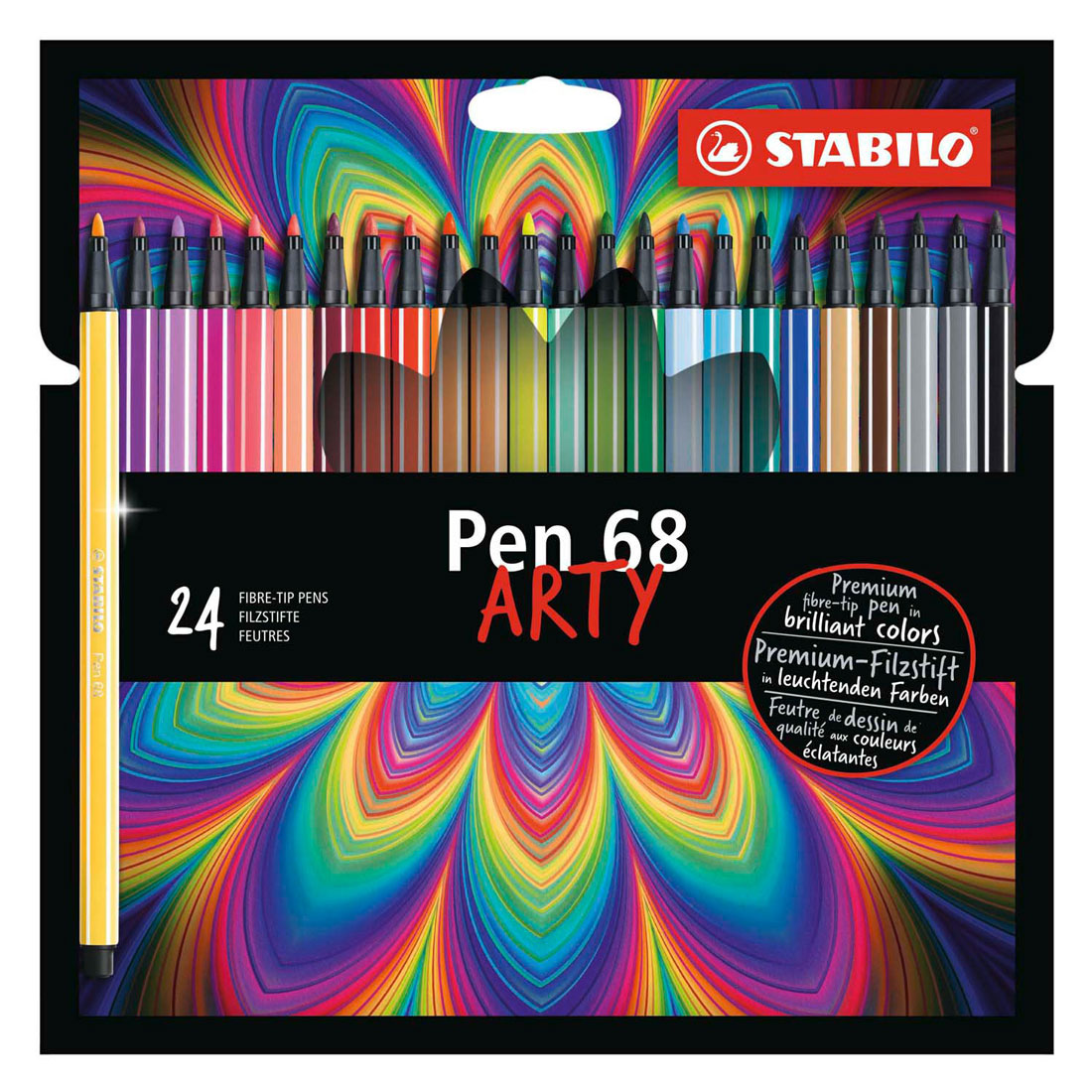 Stabilo Pen 68 arty gefillt -Tip Pensiounen 24 Stécker